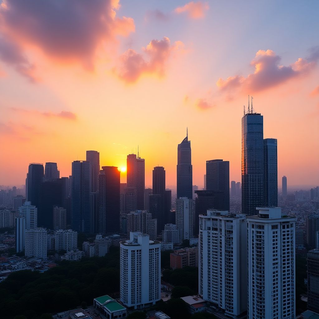 Asian Cities Skyline